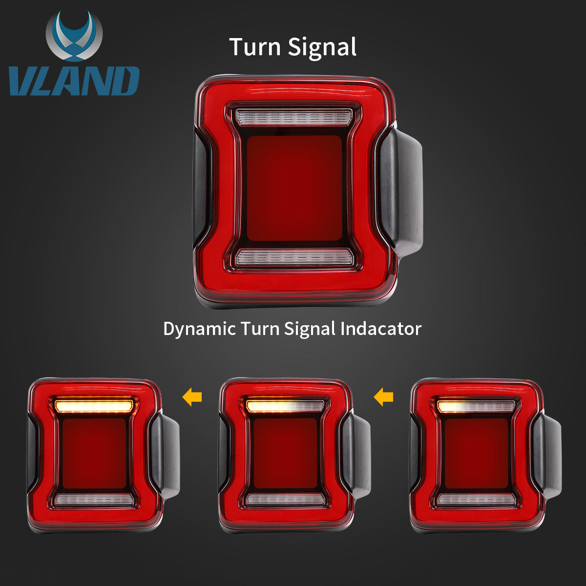 VLAND LED Taillights For 2018-2023 Jeep Wrangler JL