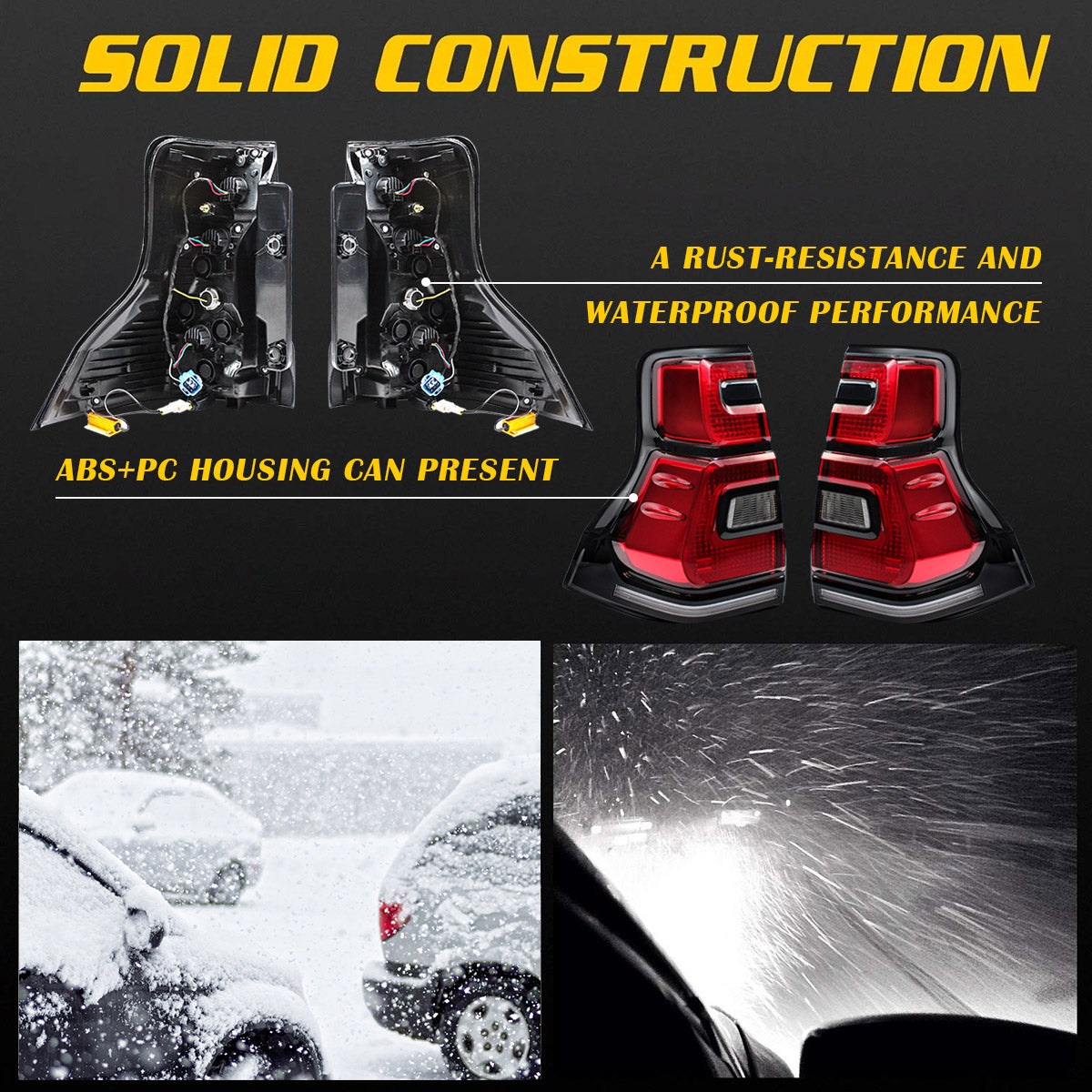 Feux arrière LED VLAND pour Lexus GX460 2010-2022 et Toyota Land Cruiser Prado 2010-2016