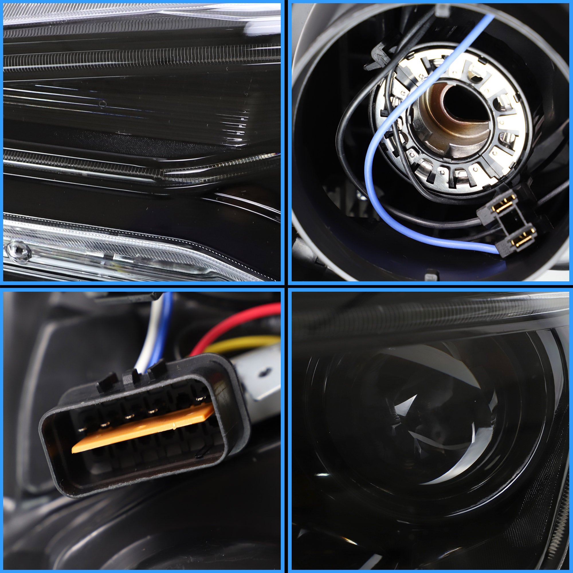 Faros delanteros LED VLAND para Mitsubishi Lancer /evo x 2008-2017