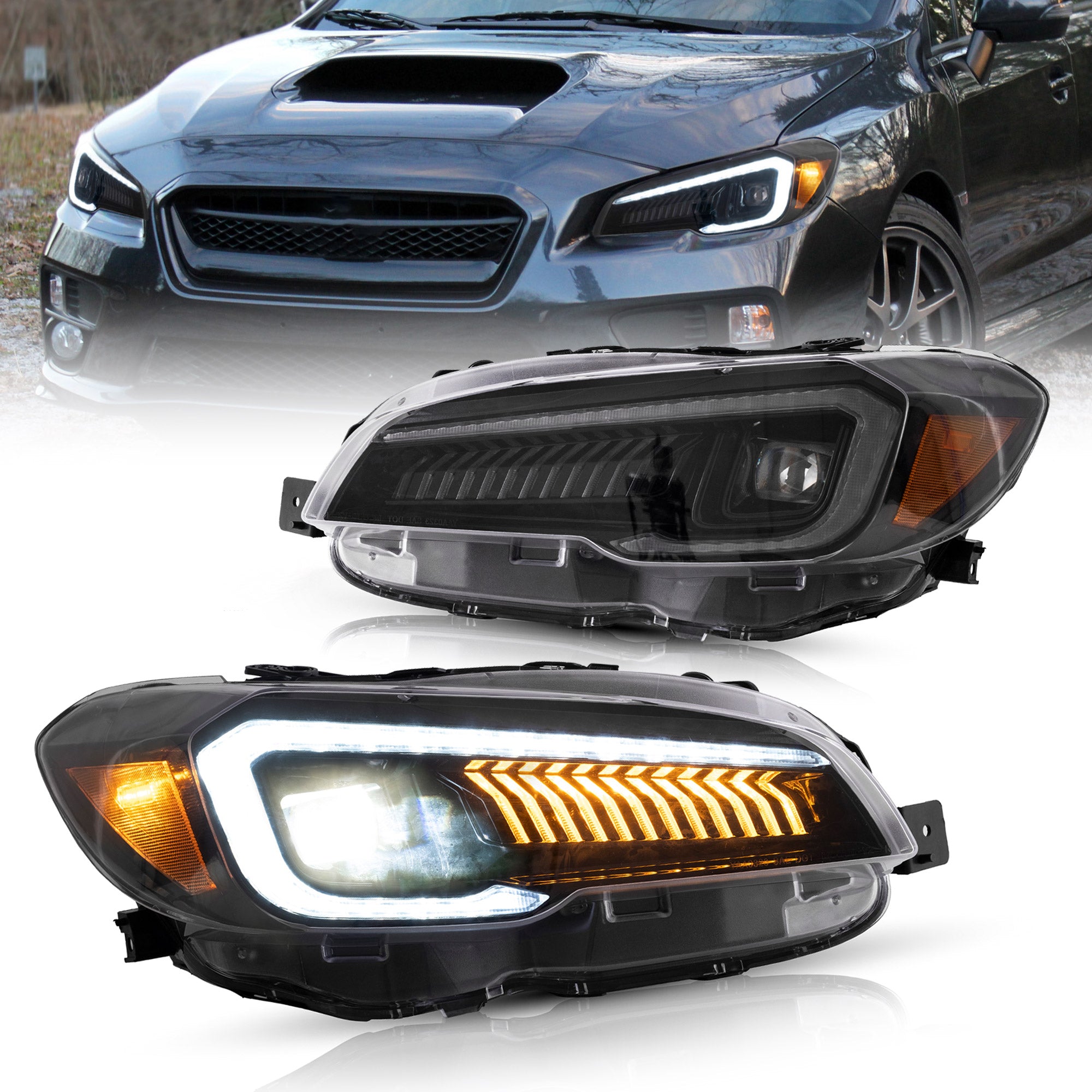 VLAND LED Projector Headlights For 2015-2021 Subaru WRX