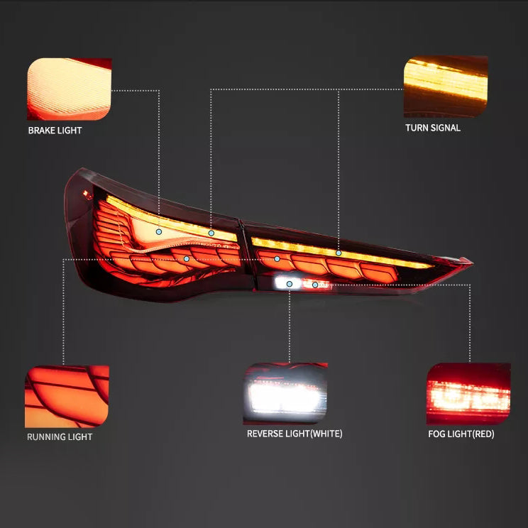 VLAND OLED Taillights For 2021-2024 Bmw 4-Series M4 I4 G22/G23/G26/G82/G83