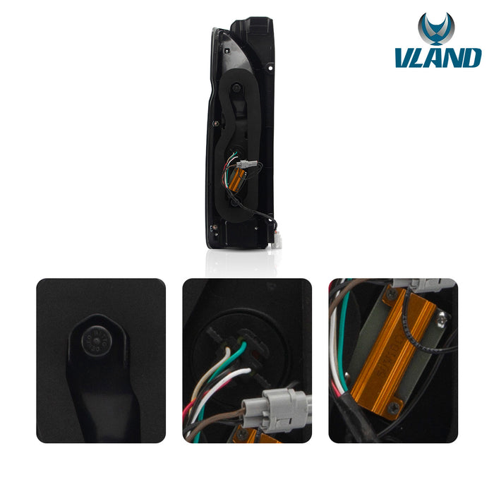 VLAND LED テールライト トヨタ ハイエース 2005-2019 アフターマーケット リアランプ用
