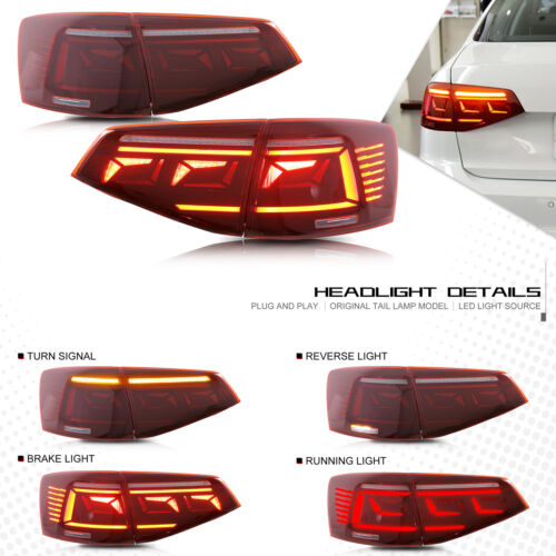 VLAND LED Headlights and Tail Lights For Volkswagen Jetta MK6 2015-2018 Front & Rear Lights