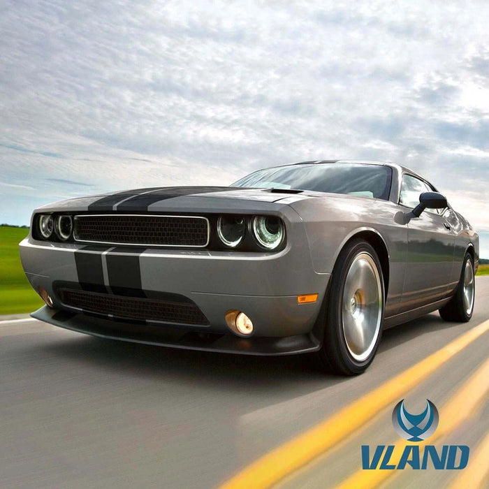 Phares LED VLAND pour Dodge Challenger 2008-2014 assemblage de feux avant