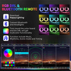 Faros delanteros LED VLAND RGB Halo para modelos halógenos Dodge Challenger 2015-2023