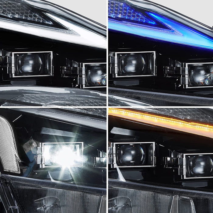 Fari VLAND Full LED per Lexus IS250/IS350/ISF [XE20] 2006-2013 Berlina con indicatori di direzione sequenziali Gruppo fari