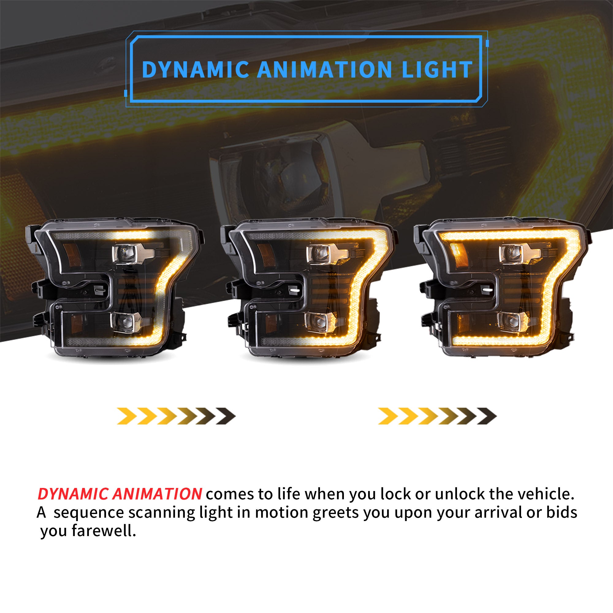 <t0>LAND  LED  HeadlighTs  For 2015-2017 Ford  F150 Halogen  Models