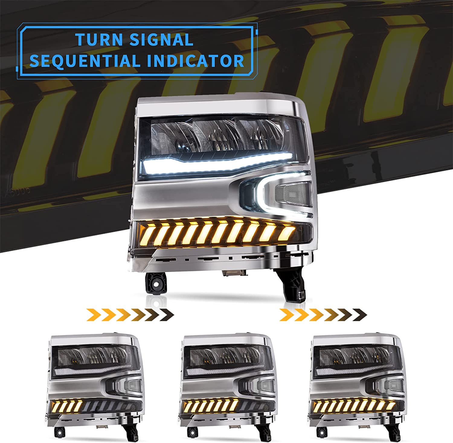 VLAND LED Headlights For 2016-2018 Chevrolet Silverado 1500