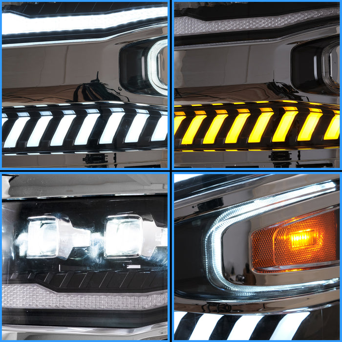 Faros delanteros de proyector LED VLAND para Chevrolet Silverado 1500 2016 2017 2018, lámparas delanteras del mercado de accesorios