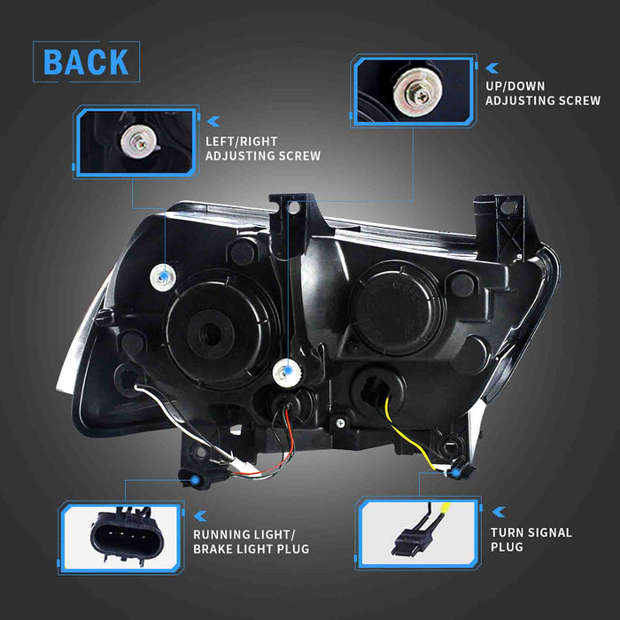 VLAND LED-Scheinwerfer für Dodge Charger 2011–2014. Frontlampen-Montage