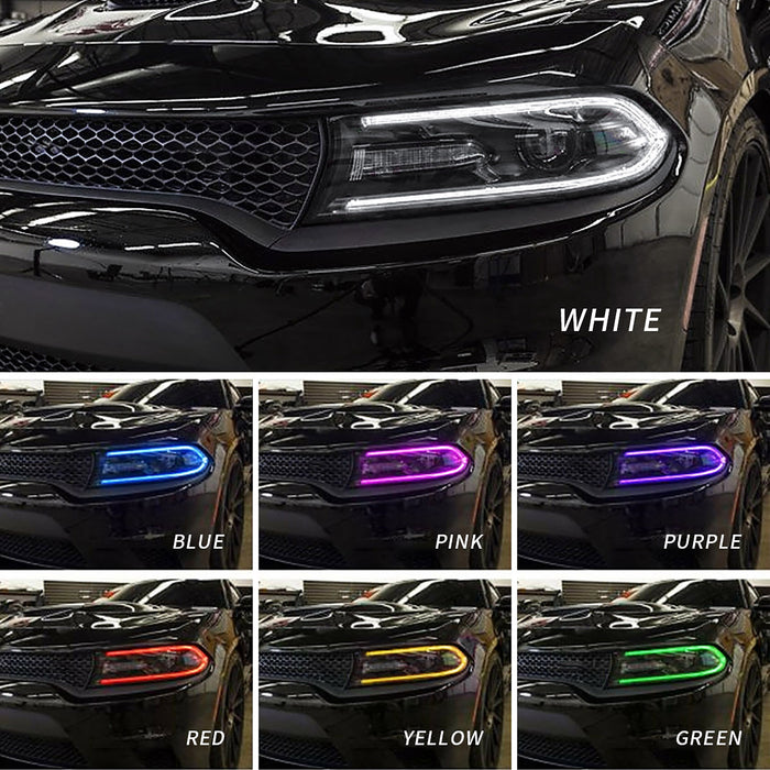 VLAND LED Headlights For Dodge Charger 2015-2022 RGB DRL headlamps Assembly Without bulbs