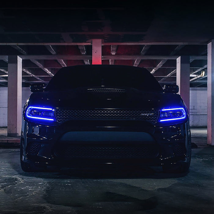 Phares LED VLAND pour Dodge Charger 2015-2022 ensemble de phares RGB DRL sans ampoules