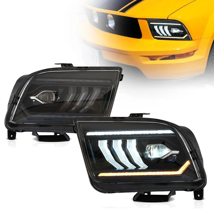 VLAND LED Front Lights For 2005-2009 Ford Mustang Headlights Assembly
