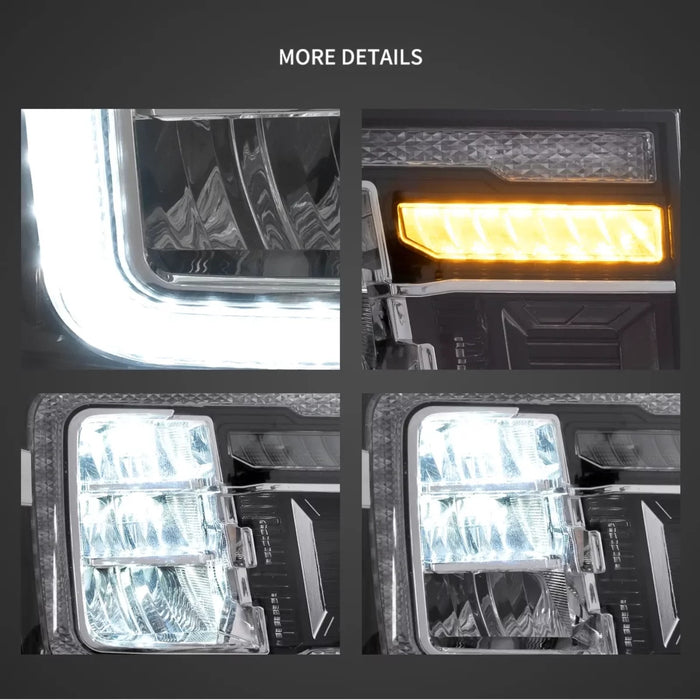 VLAND LED Headlights For 2007-2013 GMC Sierra 1500 2500HD 3500HD