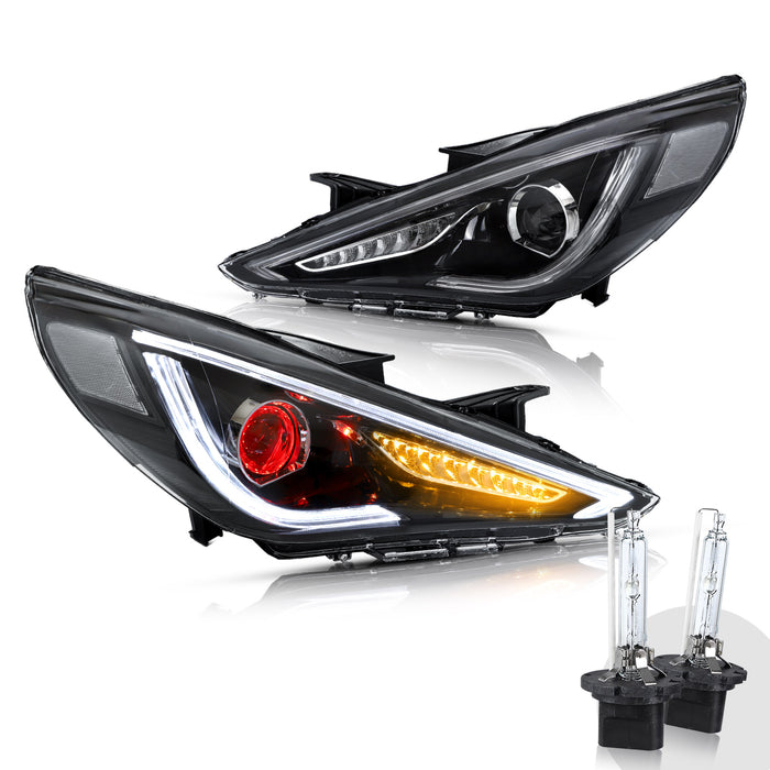 VLAND LED Headlights For 2011-2014 Hyundai Sonata Front Lights Except Hybrid Model