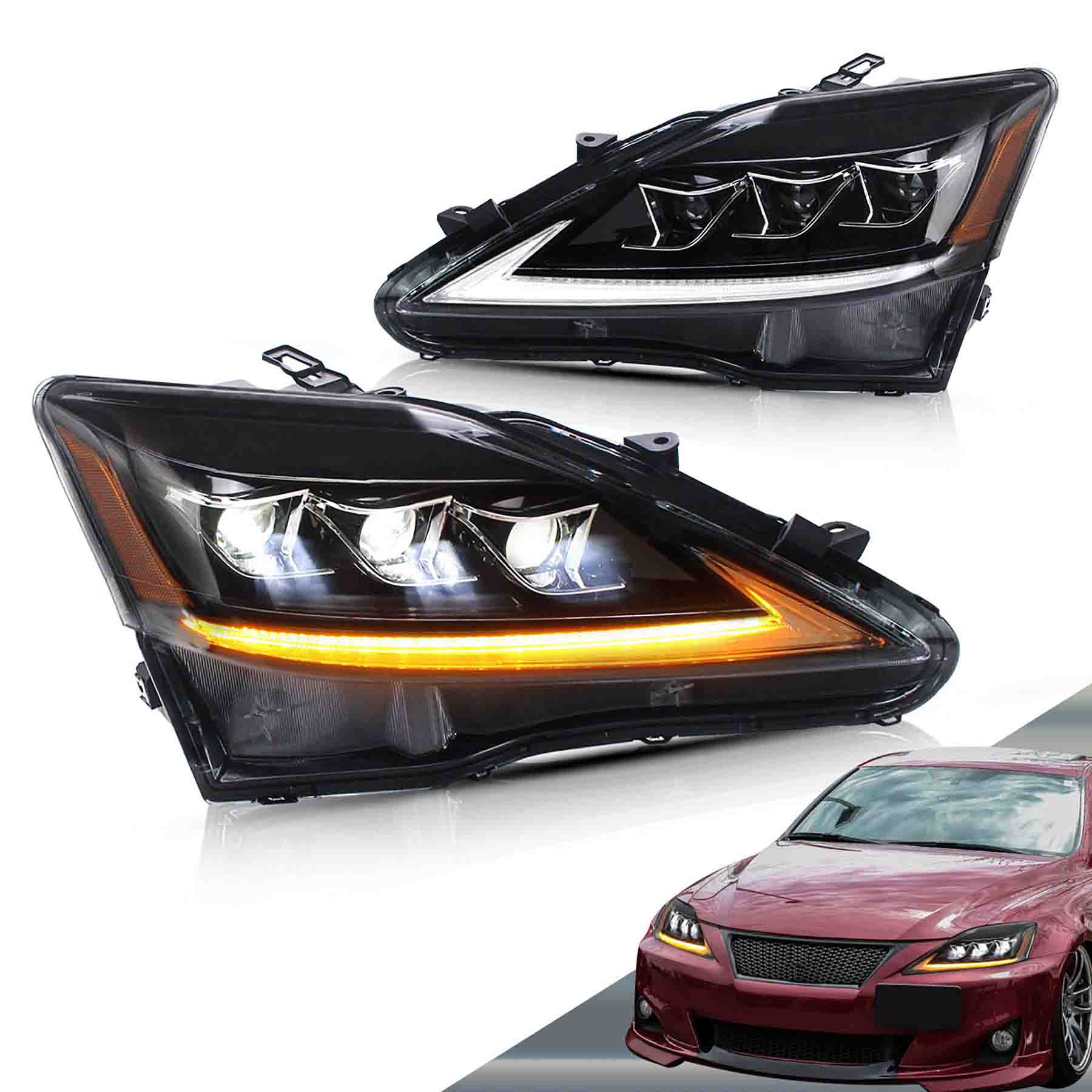 LEXUSis250/350 F用 VLAND製ヘッドライト VLAND LED Headlights For 2006-2013 Lexus is250 is350 isf – VLAND US