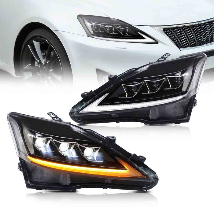 VLAND LED Headlights For 2006-2013 Lexus is250 is350 isf is200d is220d [XE20] Front Lights