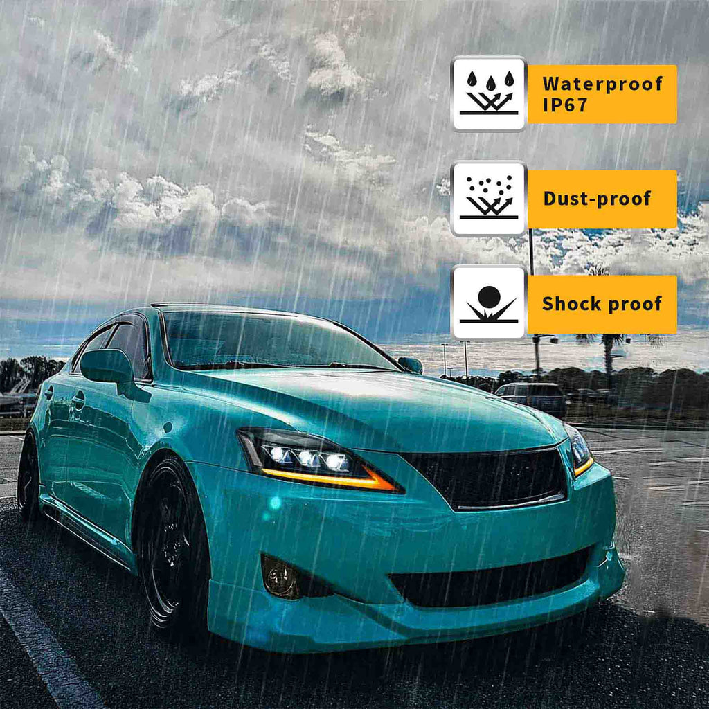 <<t23>0>LAND  Full  LED  HeadlighTs  And  TaillighTs  For  Lexus  IS250 IS350 ISF 2006-2013