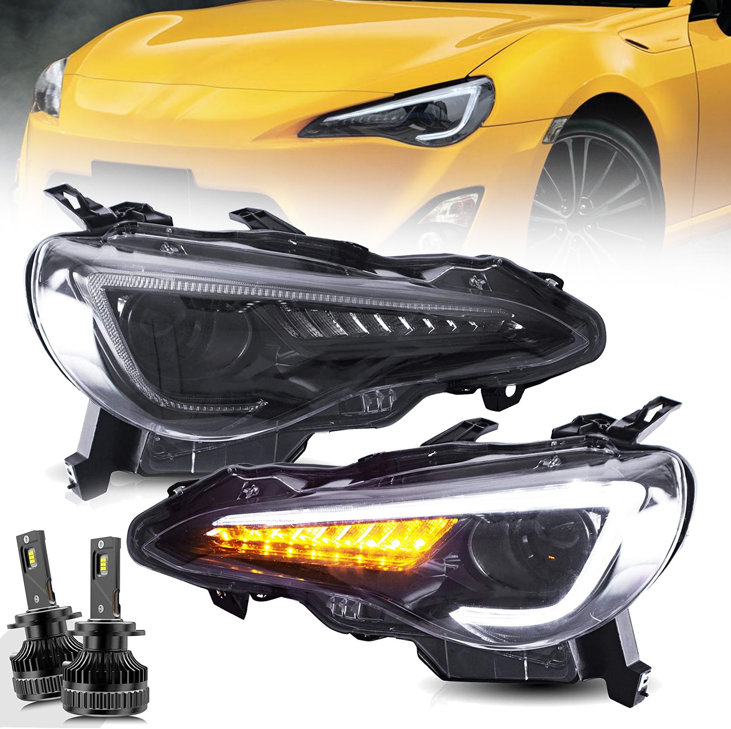 VLAND LED Headlights For 2012-2021 Scion Frs Toyota 86 GT86 Subaru