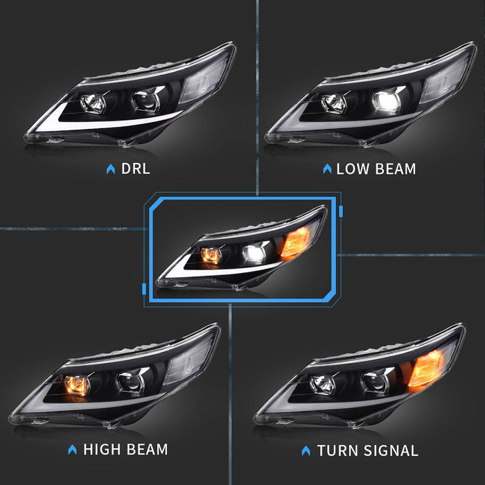 Faros delanteros LED VLAND para Toyota Camry 2012 2013 2014 lámparas delanteras