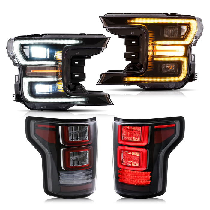 VLAND LED Headlights+Tail Lights For 2018-2020 Ford F150