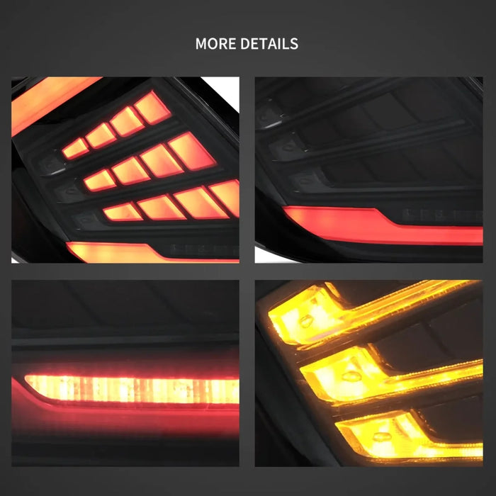 VLAND LED-Rücklichter für Honda Civic Hatchback (FK7) 2016–2021, Typ R (FK8) 17–21, Rückleuchten-Baugruppe