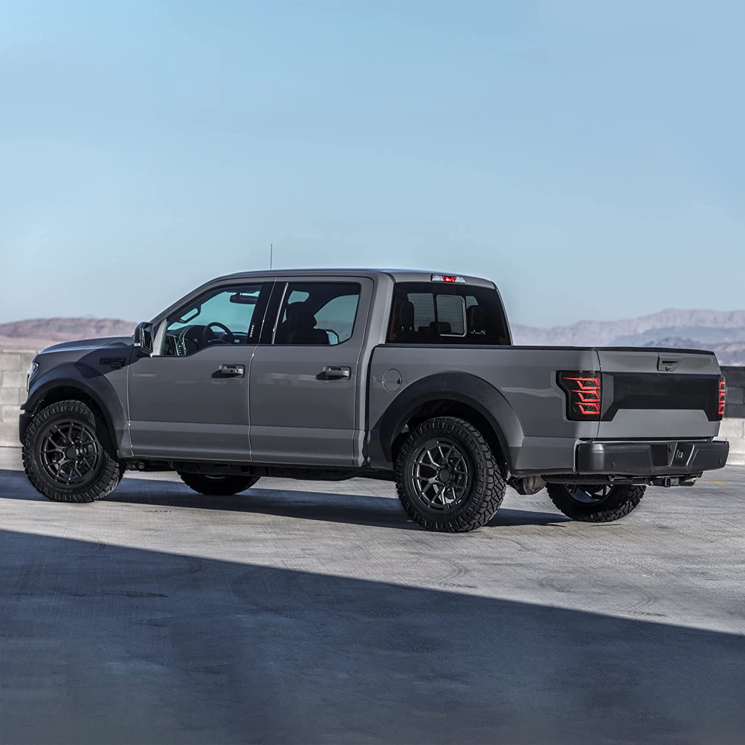 VLAND LED Smoked Taillights For 2015-2020 Ford F150 Halogen Model