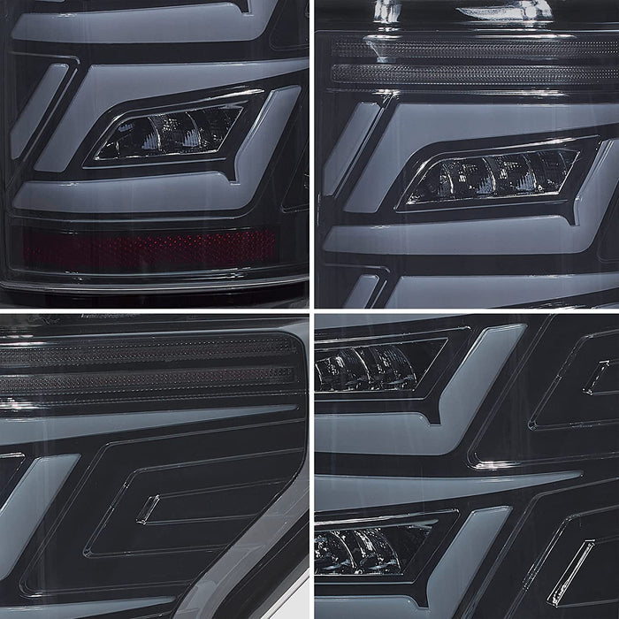 VLAND LED-Rückleuchten, getönt, für Ford F150 2015–2020, passend für werkseitige Halogen-Rückleuchten-Modelle