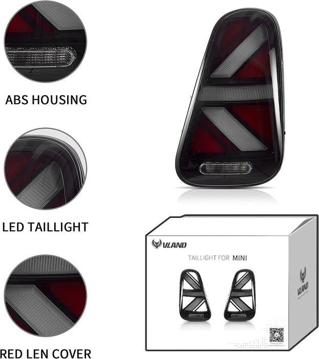 Luces traseras LED VLAND compatibles con Mini Cooper [Mini Hatch] R56 R57 R58 R59 2007-2013 luces traseras