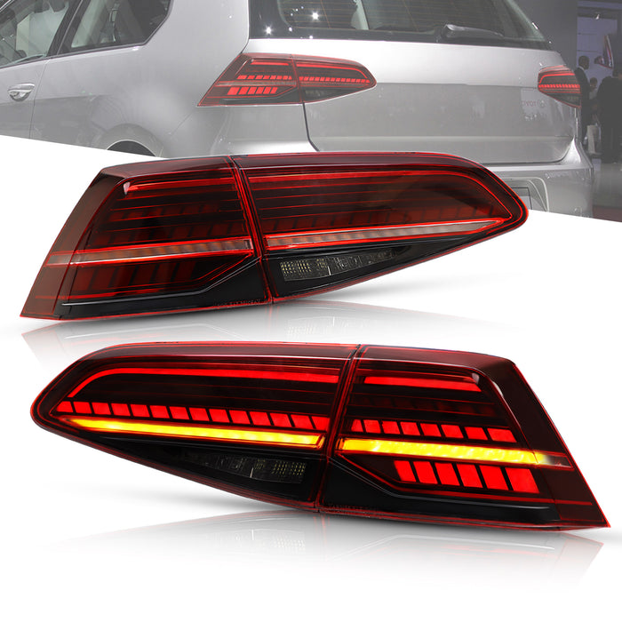VLAND LED Tail lights For 2015-2021 Volkswagen Golf 7 MK7 MK7.5 Fits Hatchback