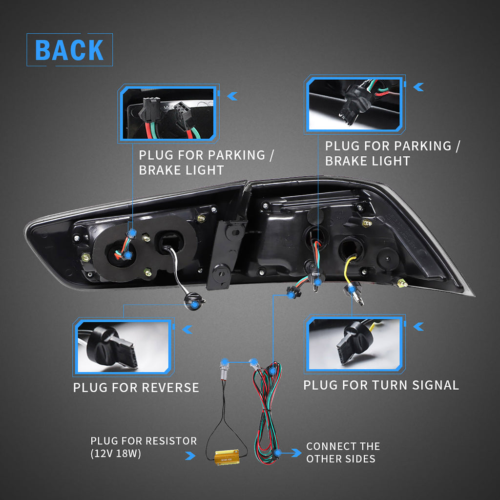 2008-2017年用VLANDLEDテールライトシーケンシャルリアランプ付き三菱ランサーEVOX