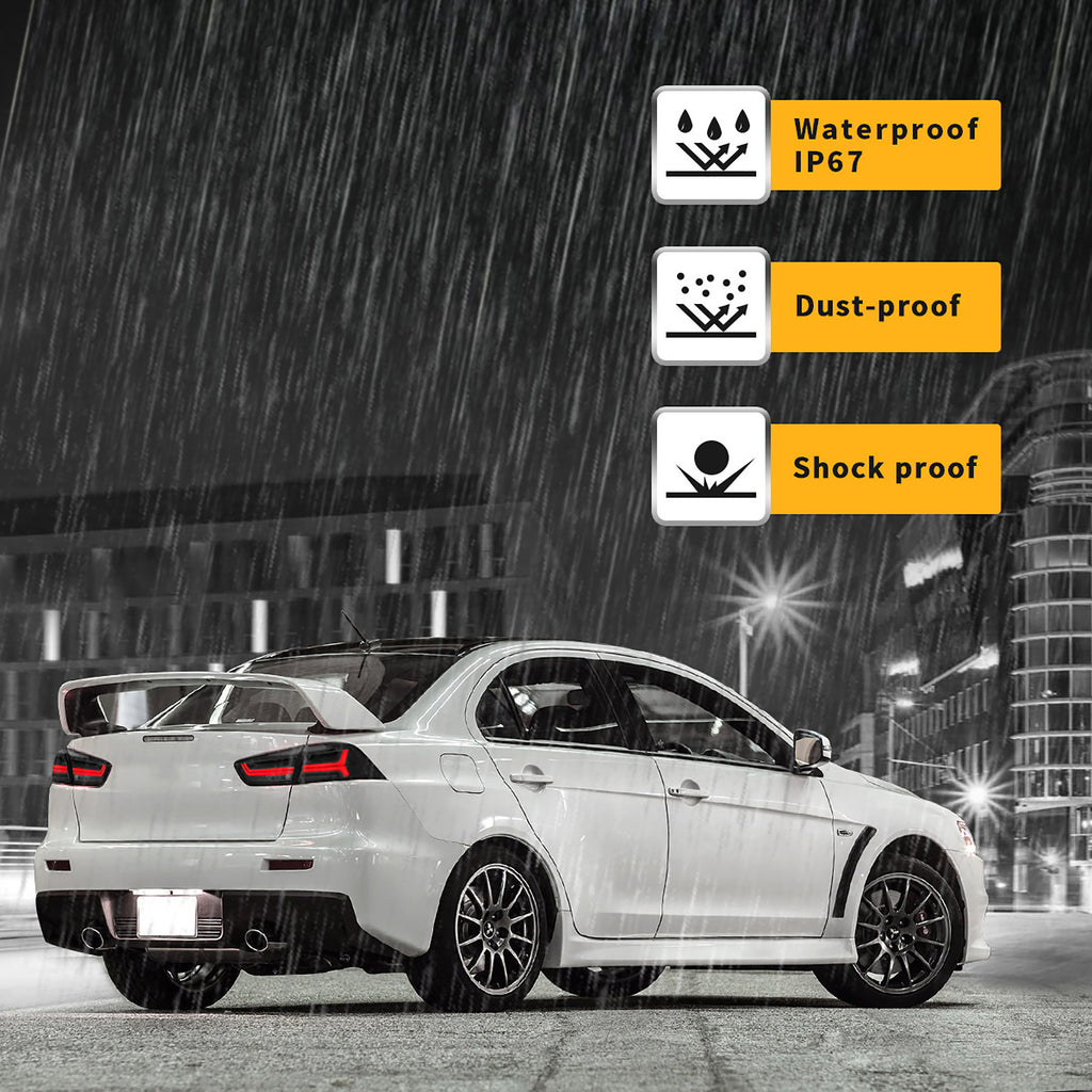 2008-2017年用VLANDLEDテールライトシーケンシャルリアランプ付き三菱ランサーEVOX