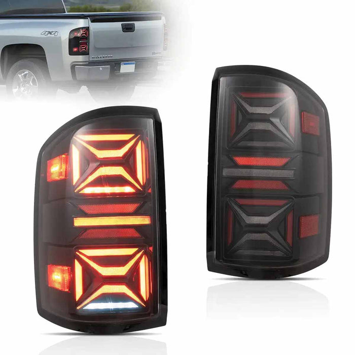 VLAND LED Tail lights For 2007-2013 Chevrolet Silverado 1500 2500HD 3500HD Rear lamps Assembly Pairs