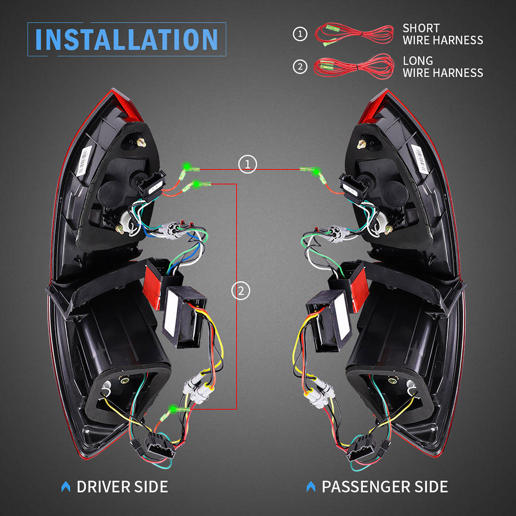 <<<<<t47>28>27>18>0>LAND  LED  TaillighTs  For  Jetta  mk6 2011-2014 NoT FiT GLI