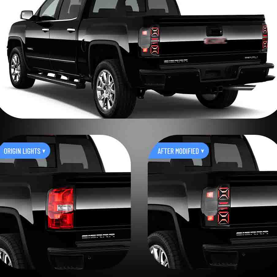 VLAND LED Rear lights For 2014-2018 GMC Sierra 1500 2500HD 3500HD Tail lamps Assembly