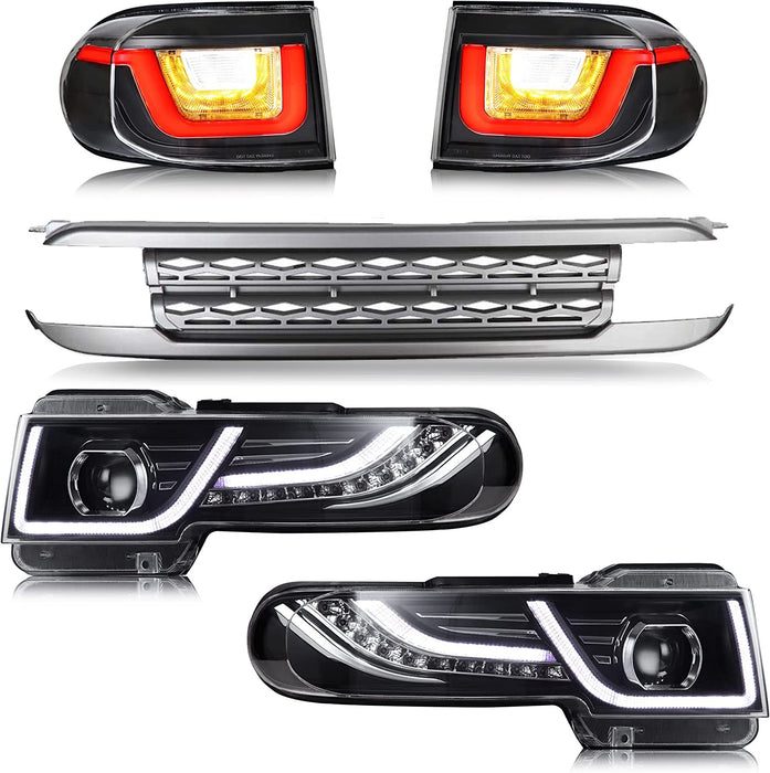 VLAND LED Taillights And Headlights With Grille For Toyota Fj Cruiser 2007-2015