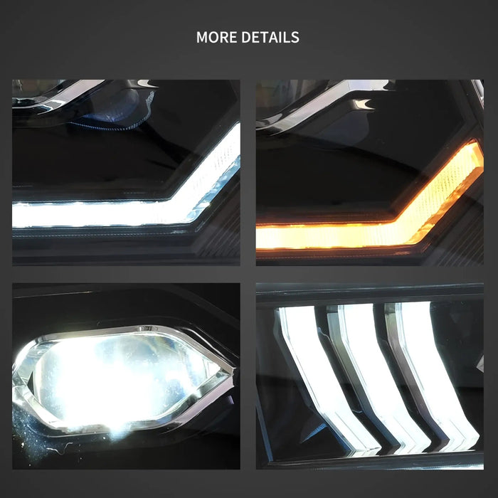 VLAND LED-Frontleuchten für Ford Mustang 2005–2009, Scheinwerferbaugruppe
