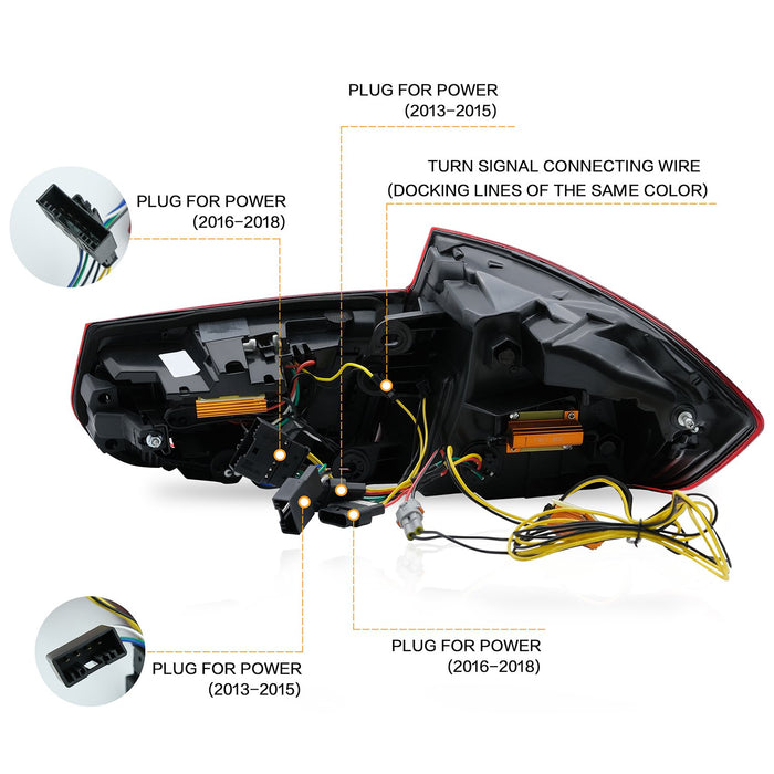 Fanali posteriori a LED VLAND per BMW 3er F30 F80 2012-2015 con segnale di svolta sequenziale