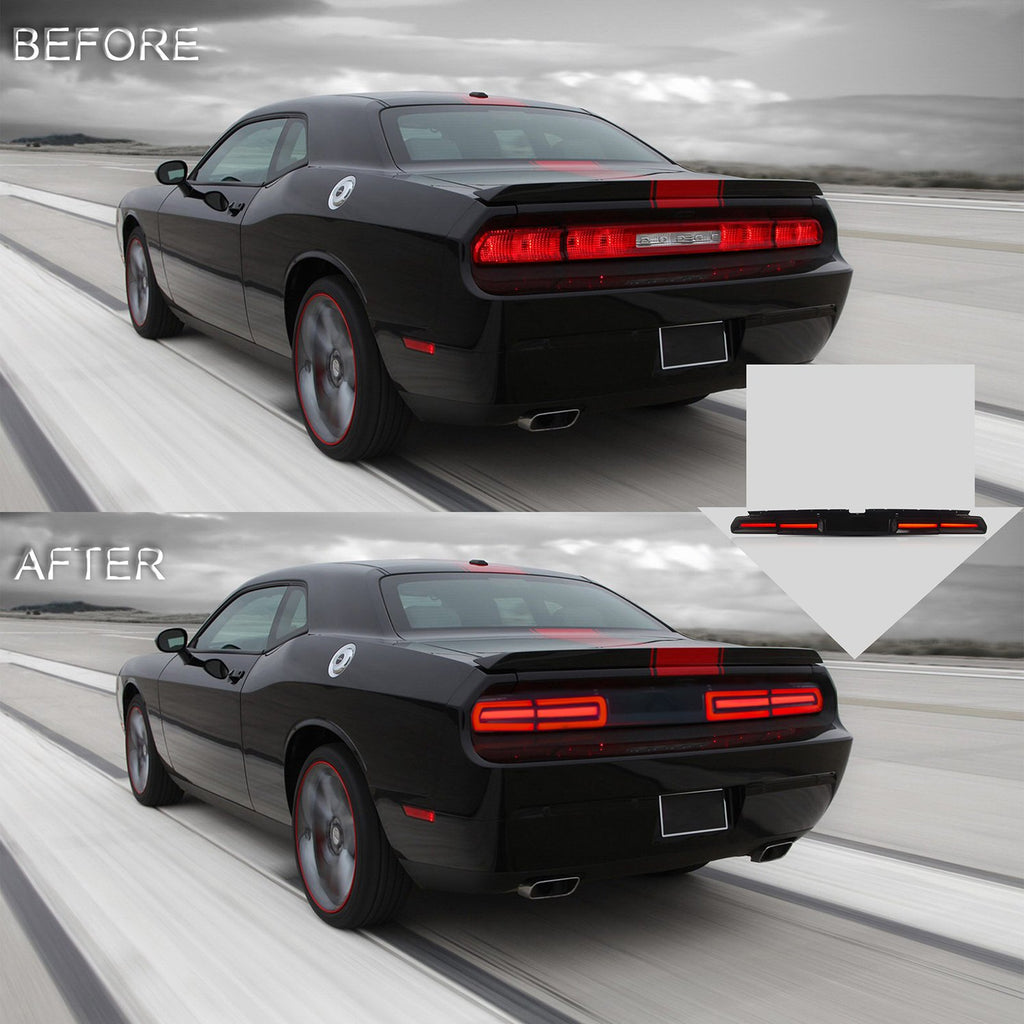 VLAND LED Taillights For Dodge Challenger 2008-2014 W/Sequential Red Turn Signals