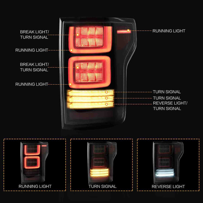 Luces traseras LED VLAND para Ford F150 2015-2020 montaje de lámparas traseras del mercado de accesorios