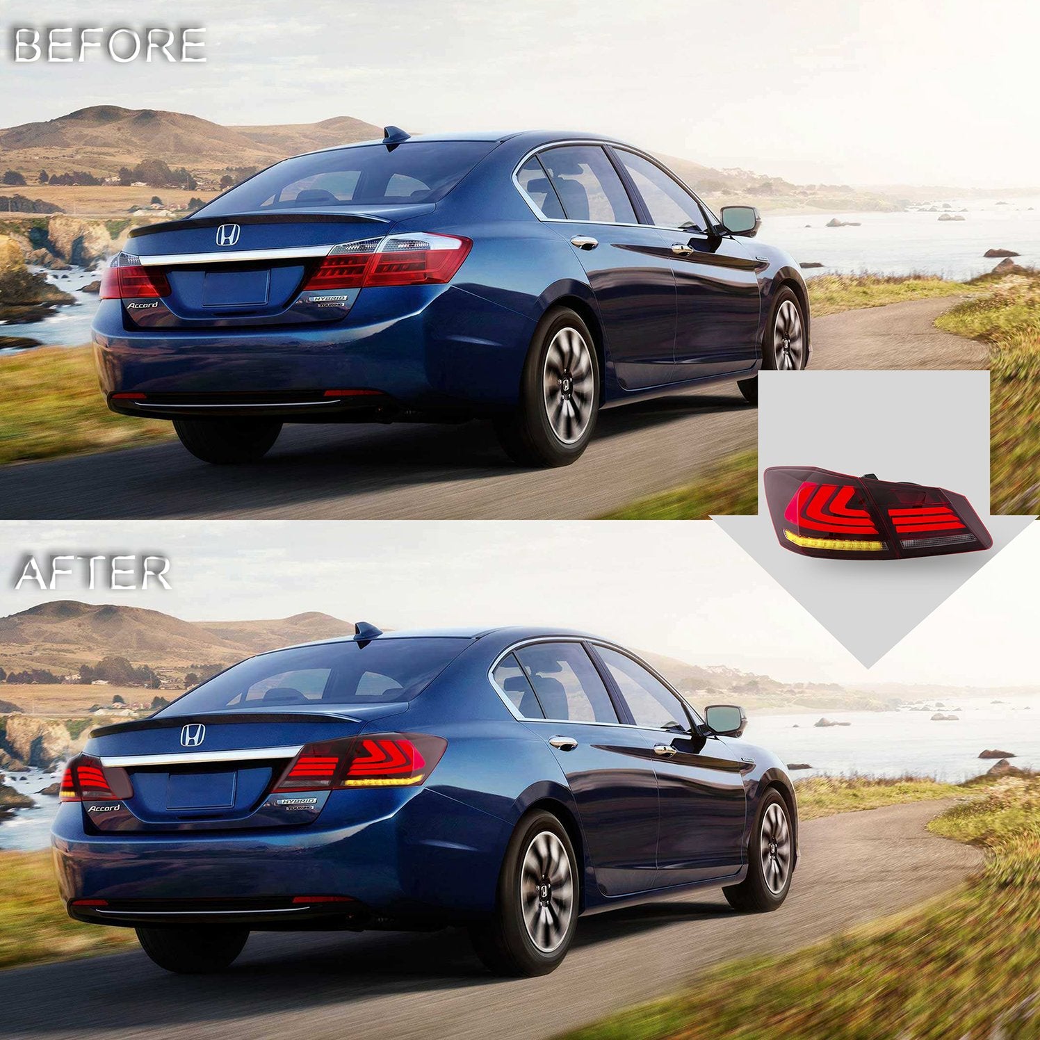 VLAND LED テールライト 2013-2015 ホンダ アコード リアランプ アセンブリ用