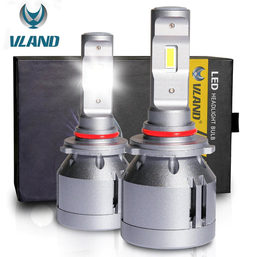 2 Pcs Vland D2S/H7/9005 LED Headlight Bulbs 6000K Super Bright