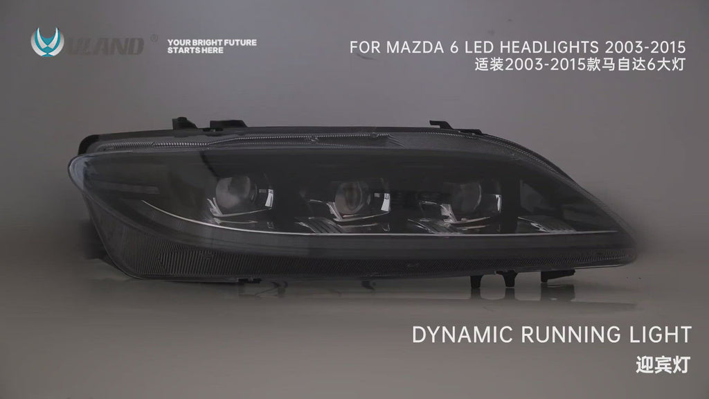 VLAND LED Headlights For 2002-2008 Mazda 6 First Gen(GG1)