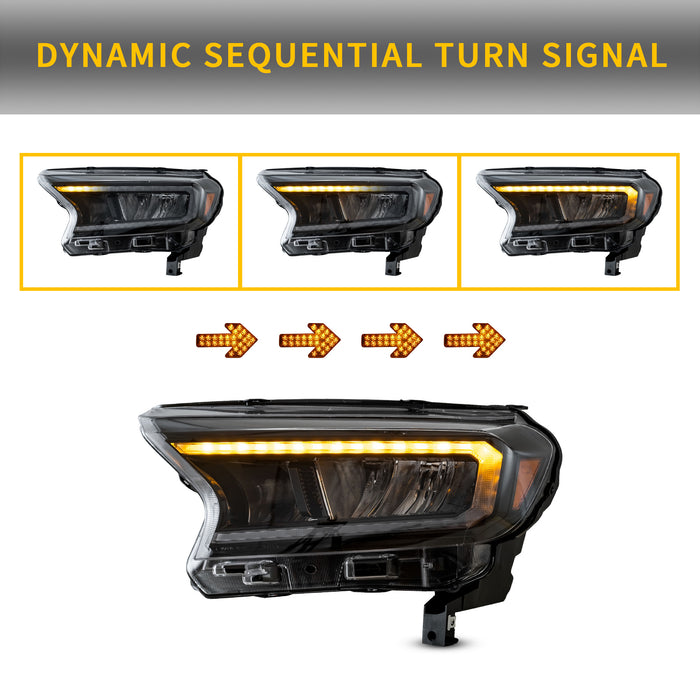 VLAND Full LED Headlights For Ford Ranger 2015-2023 [International Edition]