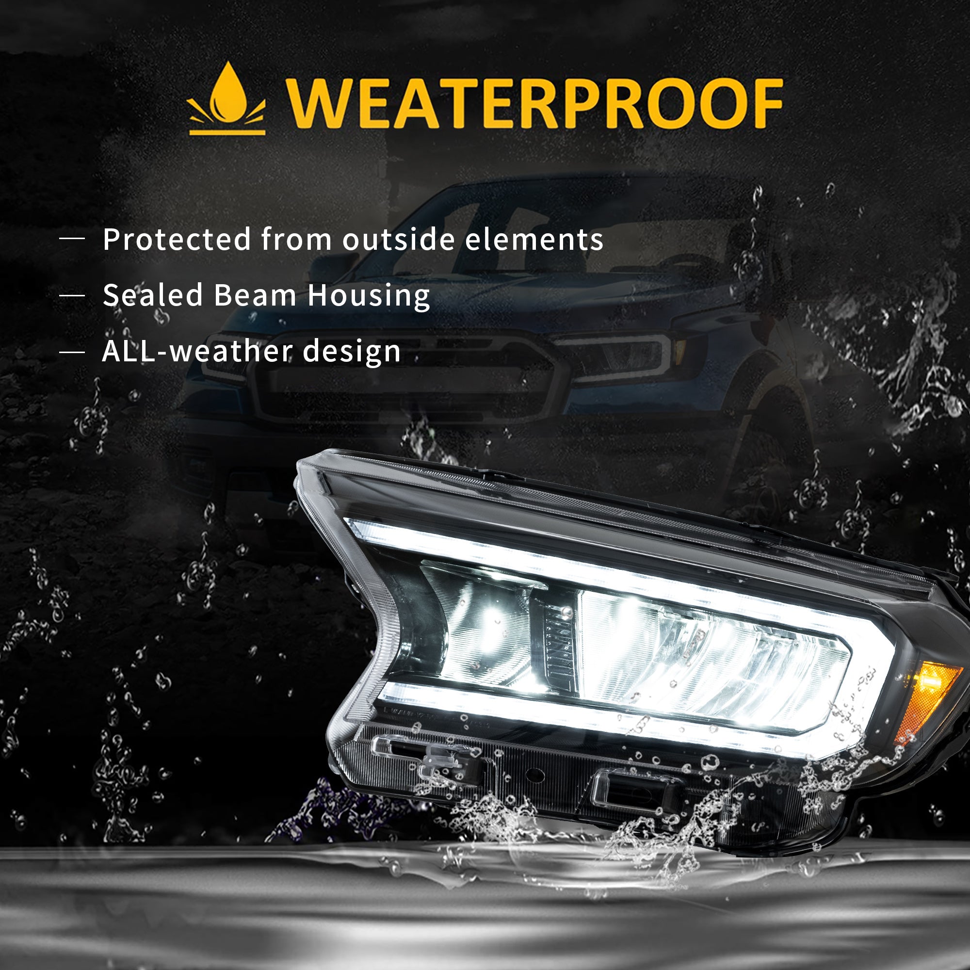 VLAND Full LED Headlights For Ford Ranger 2015-2023 [International Edition]