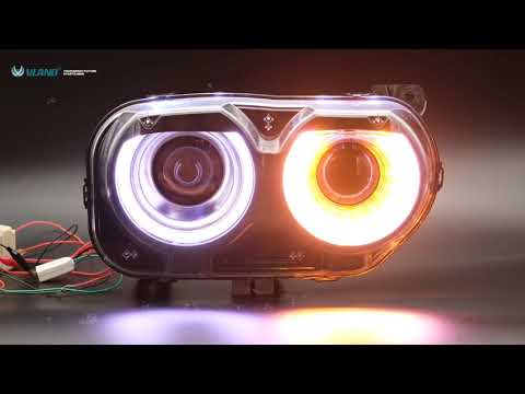 VLAND RGB LED HALO-Scheinwerfer für 2015-2023 Dodge Challenger Halogenmodelle