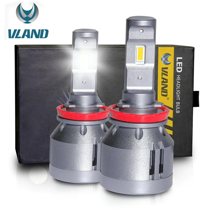 H11 2 Stück VLAND LED-Scheinwerferlampen, Fern- und Abblendlicht, Nebelscheinwerfer, 6500 K, 7200 lm, 32 W/je 64 W/Set, IP67 wasserdicht