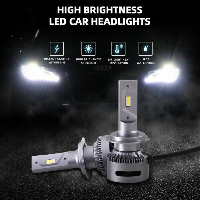 VLAND LED Lampadine per fari H7 9005 H4 H11 H8 Anabbaglianti 6500K 7200LM 32W/Ogni 64w/Set