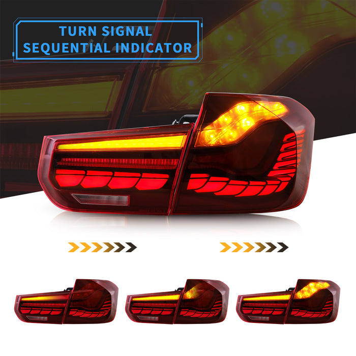 VLAND OLED Tail Lights For Bmw 3 Series F30 F80 M3 2012-2018 Rear lamps assembly