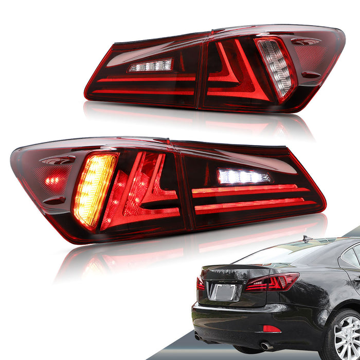VLAND LED Tail Lights For 2005-2014 Lexus IS250, IS350, ISF, IS200d, IS220d Rear lights